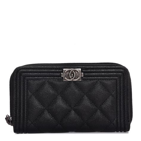 chanel boy zip wallet medium|chanel zipped wallet small.